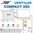Ventilus Compact 250 szellőző gép méretek